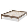 Baxton Studio Cielle Weathered Grey Oak Finished Wood King Size Platform Bed Frame 161-10192